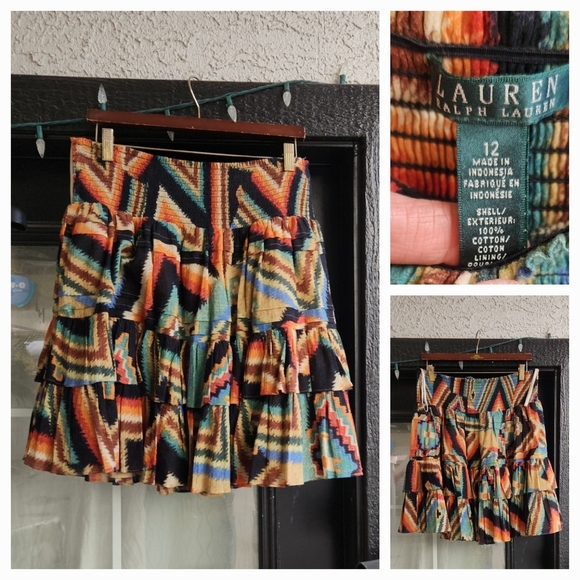 Lauren Ralph Lauren Dresses & Skirts - Ralph Lauren Multicolor Geometric Skirt